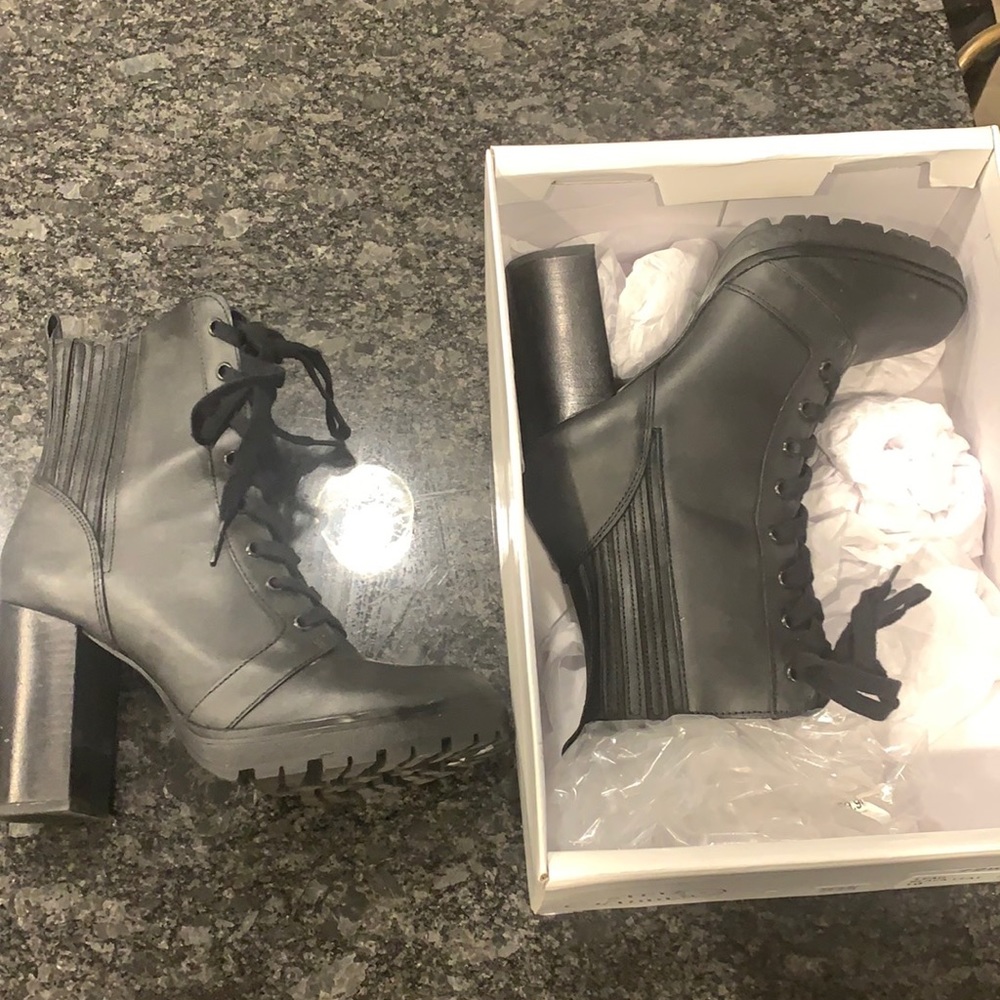 Steve Madden Black Leather Boots